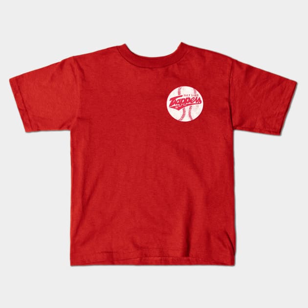 DEFUNCT - Salt Lake Trappers (small logo) Kids T-Shirt by LocalZonly